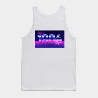 Original 1984 Style - 80s Neon Grid Nostalgia Tank Top